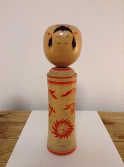 Kokeshi, alt, höhe 30 cm